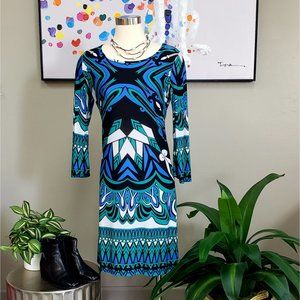 White Mark Couture Long Sleeve Sheath Dress Size M